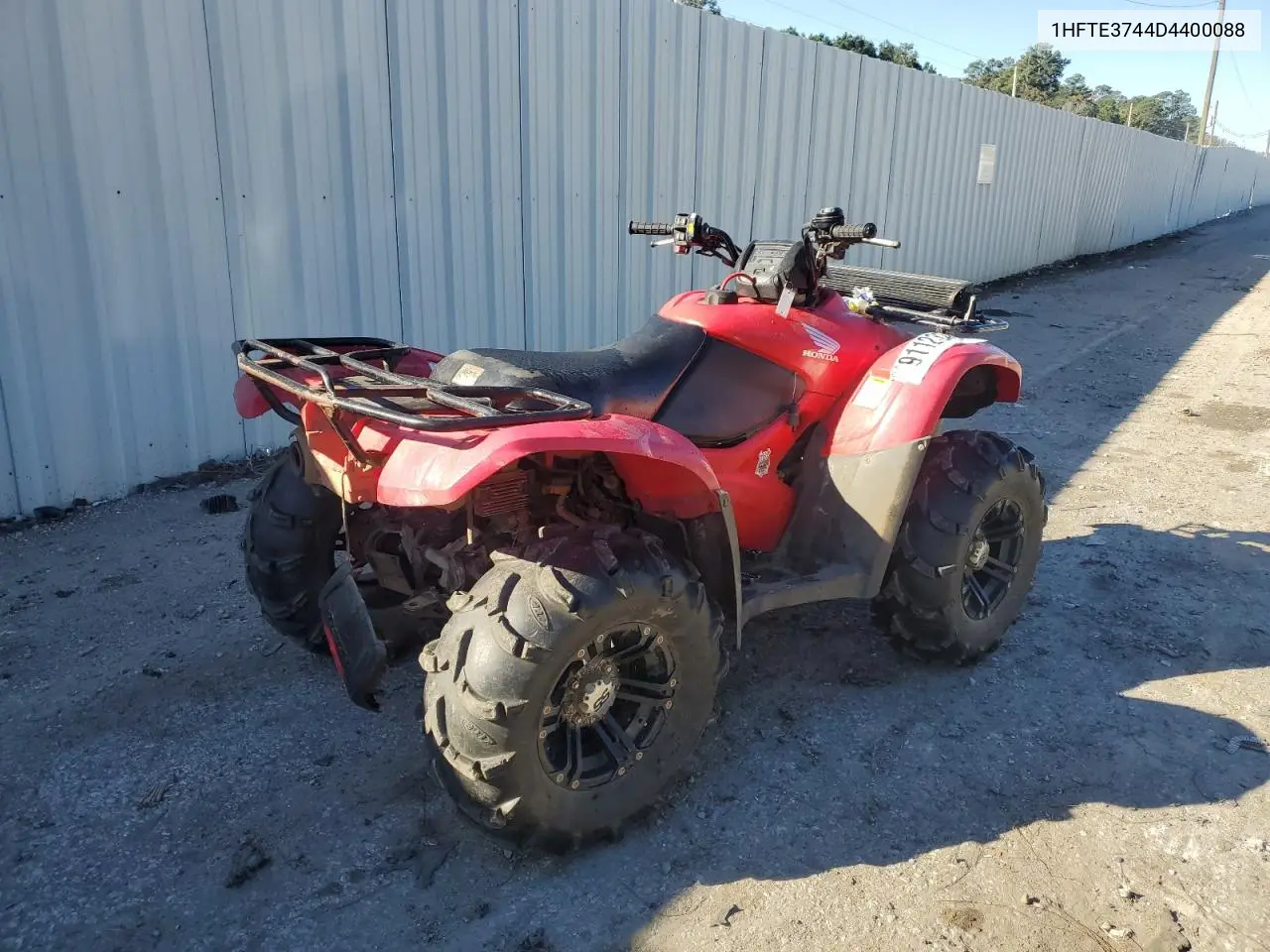 2013 Honda Fourtrax Rancher Atv VIN: 1HFTE3744D4400088 Lot: 91123285