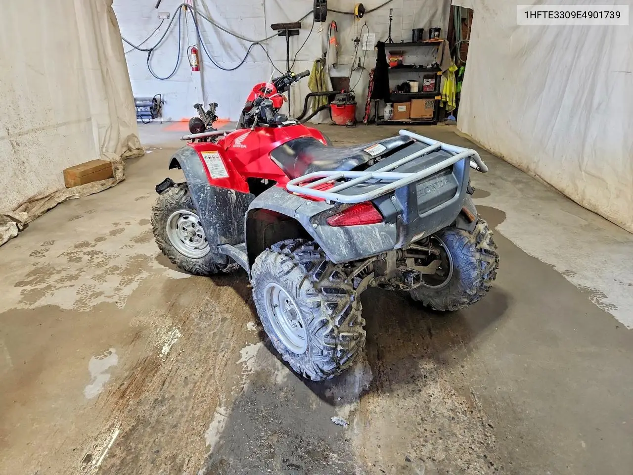 2014 Honda Fourtrax Rincon Atv VIN: 1HFTE3309E4901739 Lot: 51468456