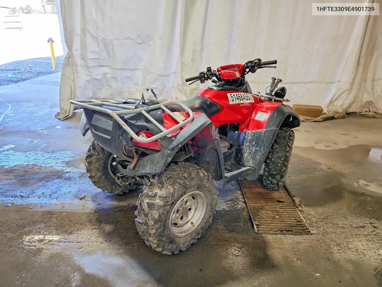 2014 Honda Fourtrax Rincon Atv VIN: 1HFTE3309E4901739 Lot: 51468456