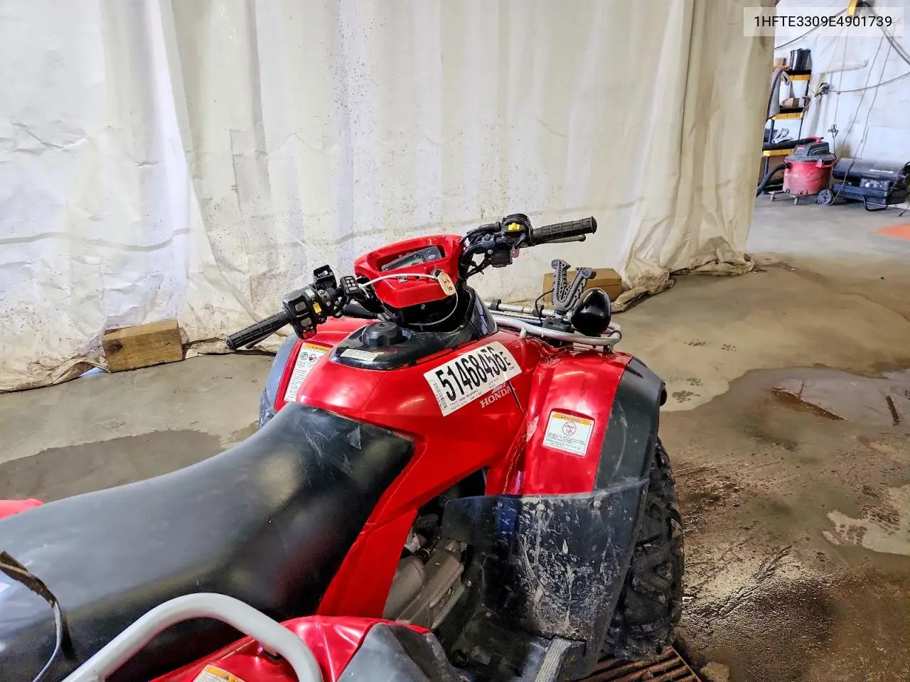 2014 Honda Fourtrax Rincon Atv VIN: 1HFTE3309E4901739 Lot: 51468456