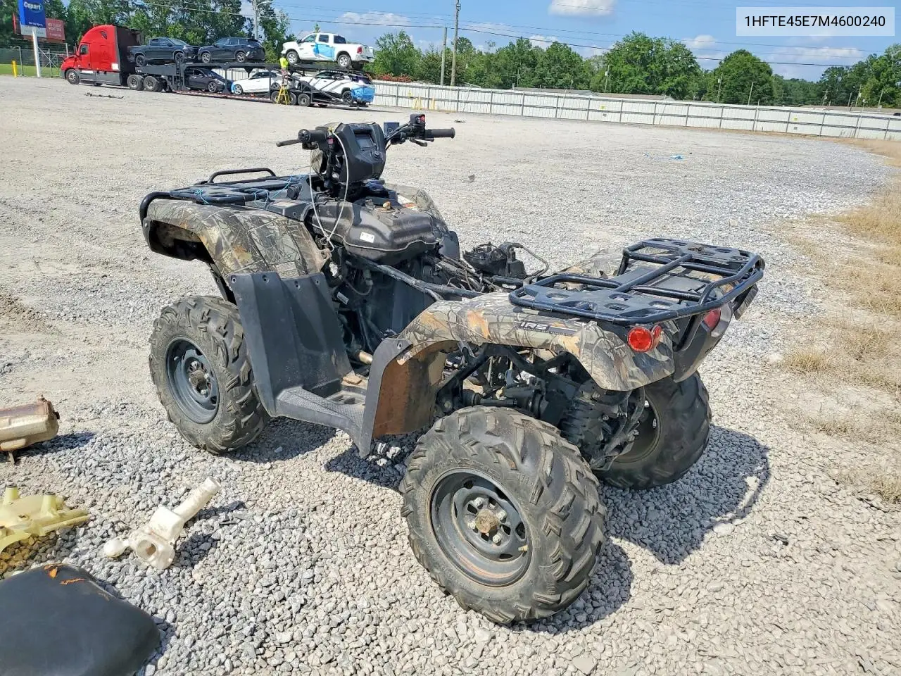 2021 Honda Foreman Rubicon Atv VIN: 1HFTE45E7M4600240 Lot: 58633976