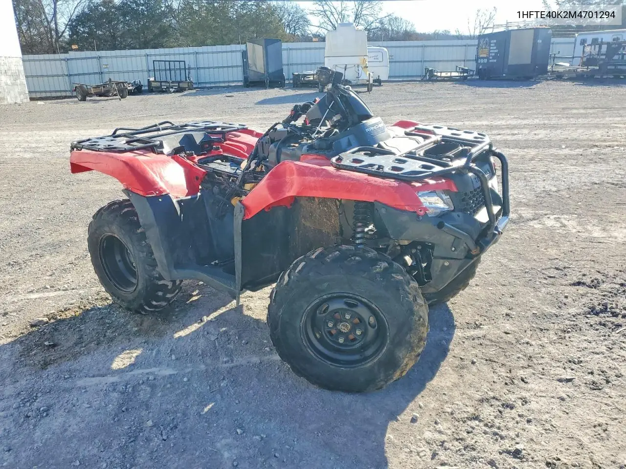 2021 Honda Rancher Atv VIN: 1HFTE40K2M4701294 Lot: 76576375