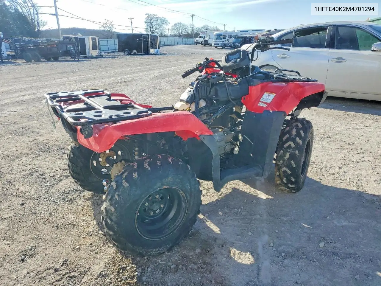 2021 Honda Rancher Atv VIN: 1HFTE40K2M4701294 Lot: 76576375