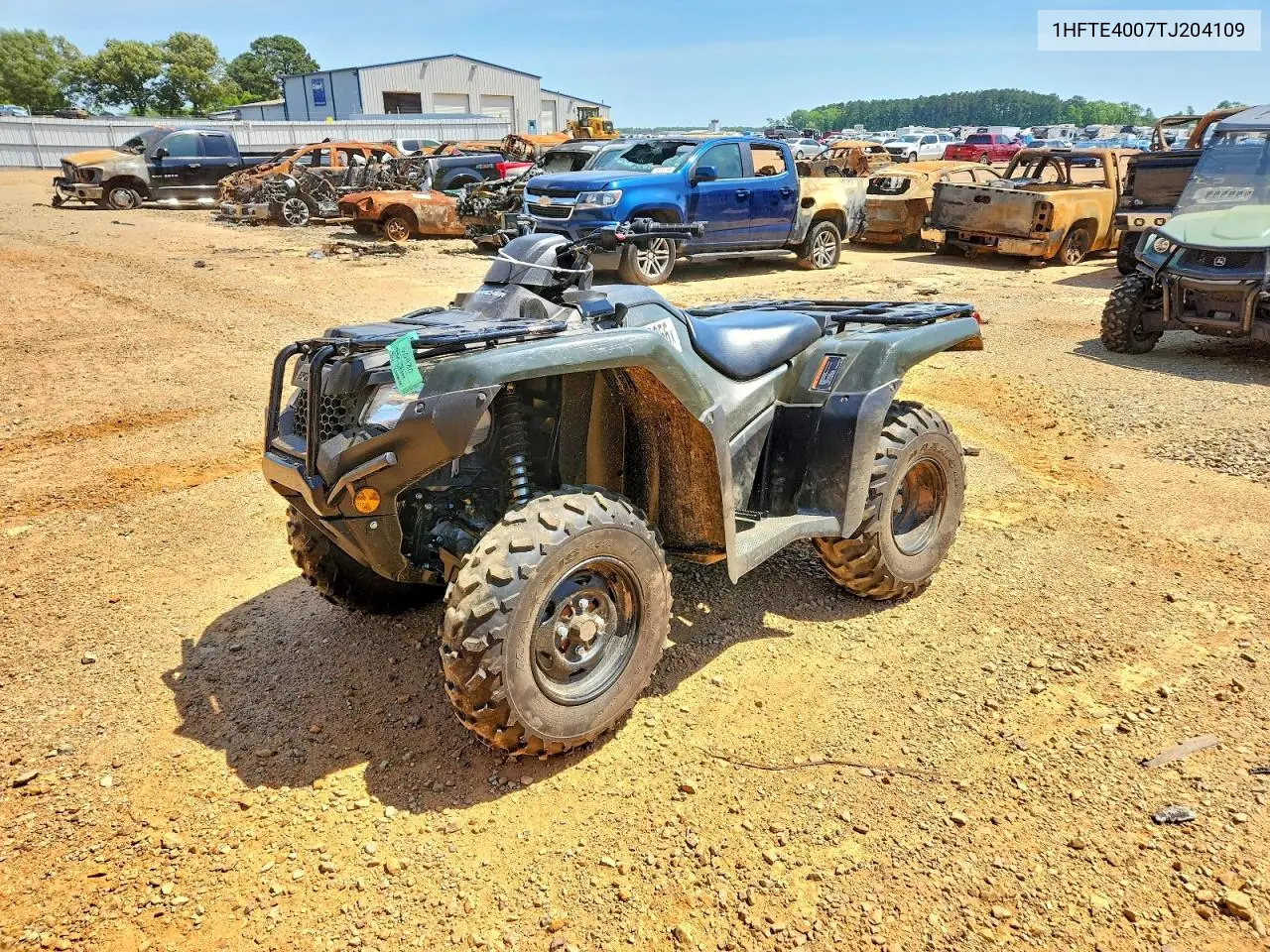2026 Honda Fourtrax Rancher Atv VIN: 1HFTE4007TJ204109 Lot: 52223256