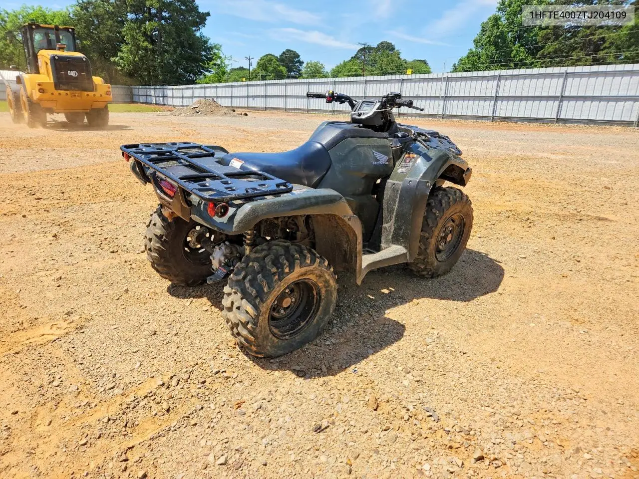 2026 Honda Fourtrax Rancher Atv VIN: 1HFTE4007TJ204109 Lot: 52223256