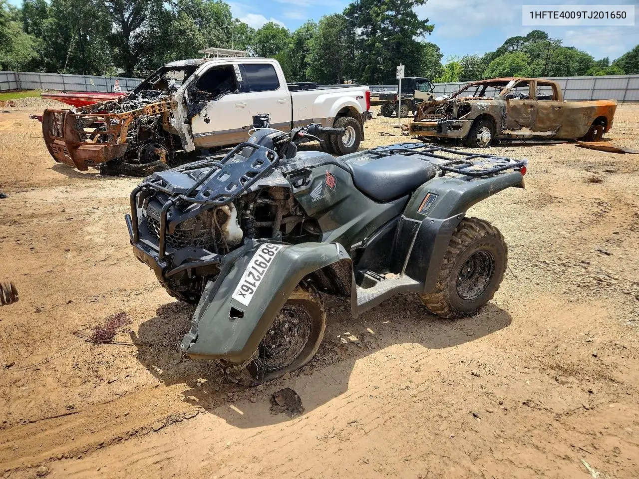 2026 Honda Fourtrax Rancher Atv VIN: 1HFTE4009TJ201650 Lot: 58797216