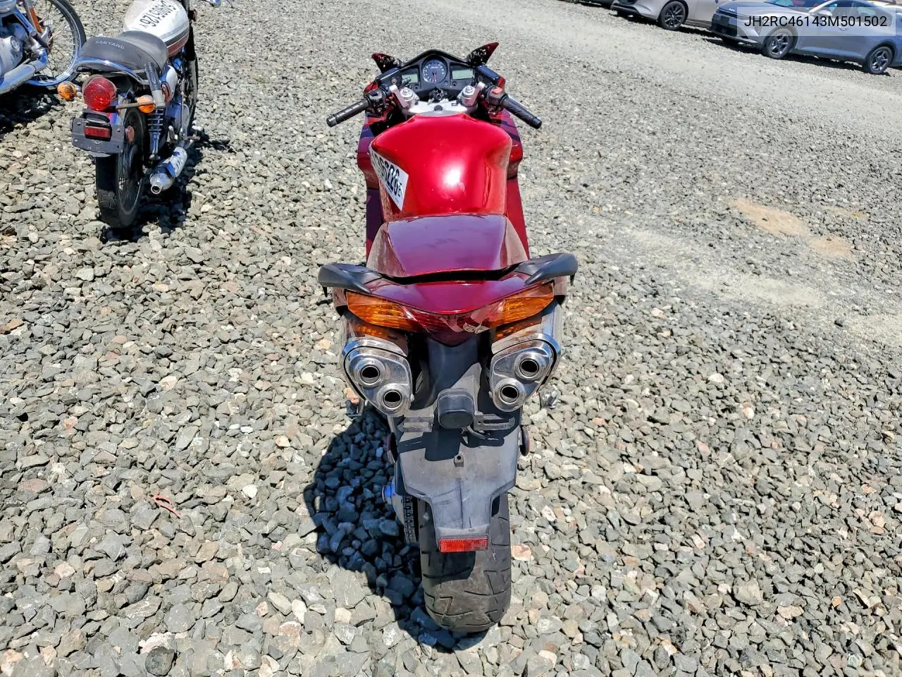 2003 Honda Vfr800 VIN: JH2RC46143M501502 Lot: 60136226