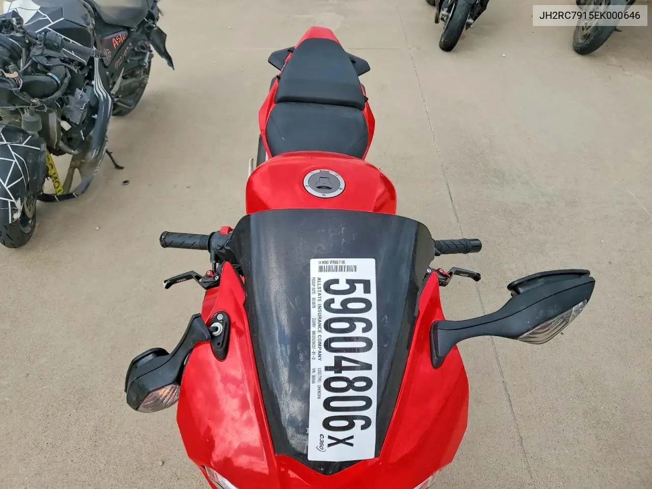 2014 Honda Vfr800 F VIN: JH2RC7915EK000646 Lot: 59604806