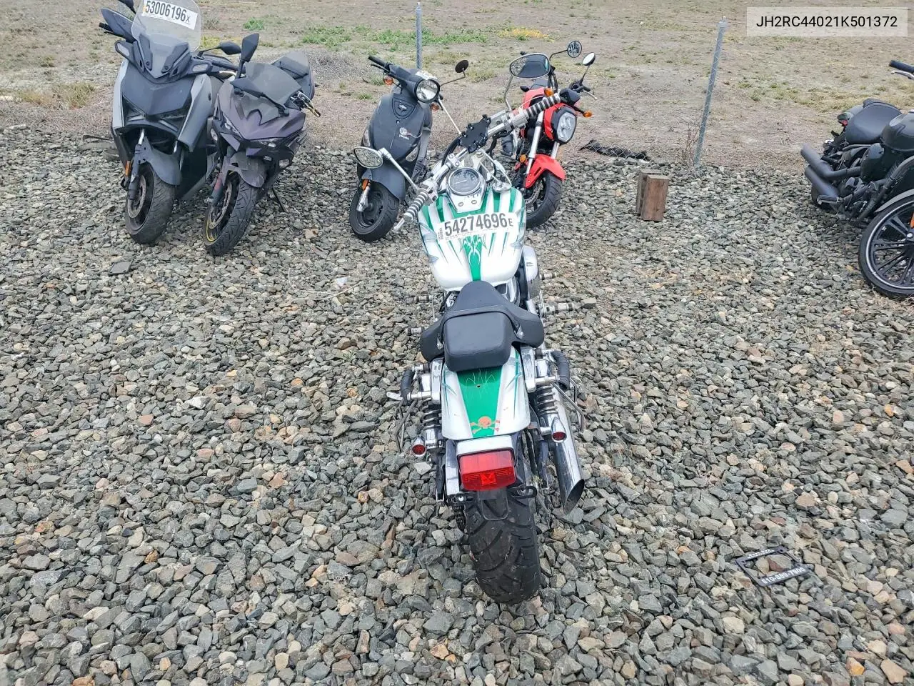 2001 Honda Vt500 VIN: JH2RC44021K501372 Lot: 54274696