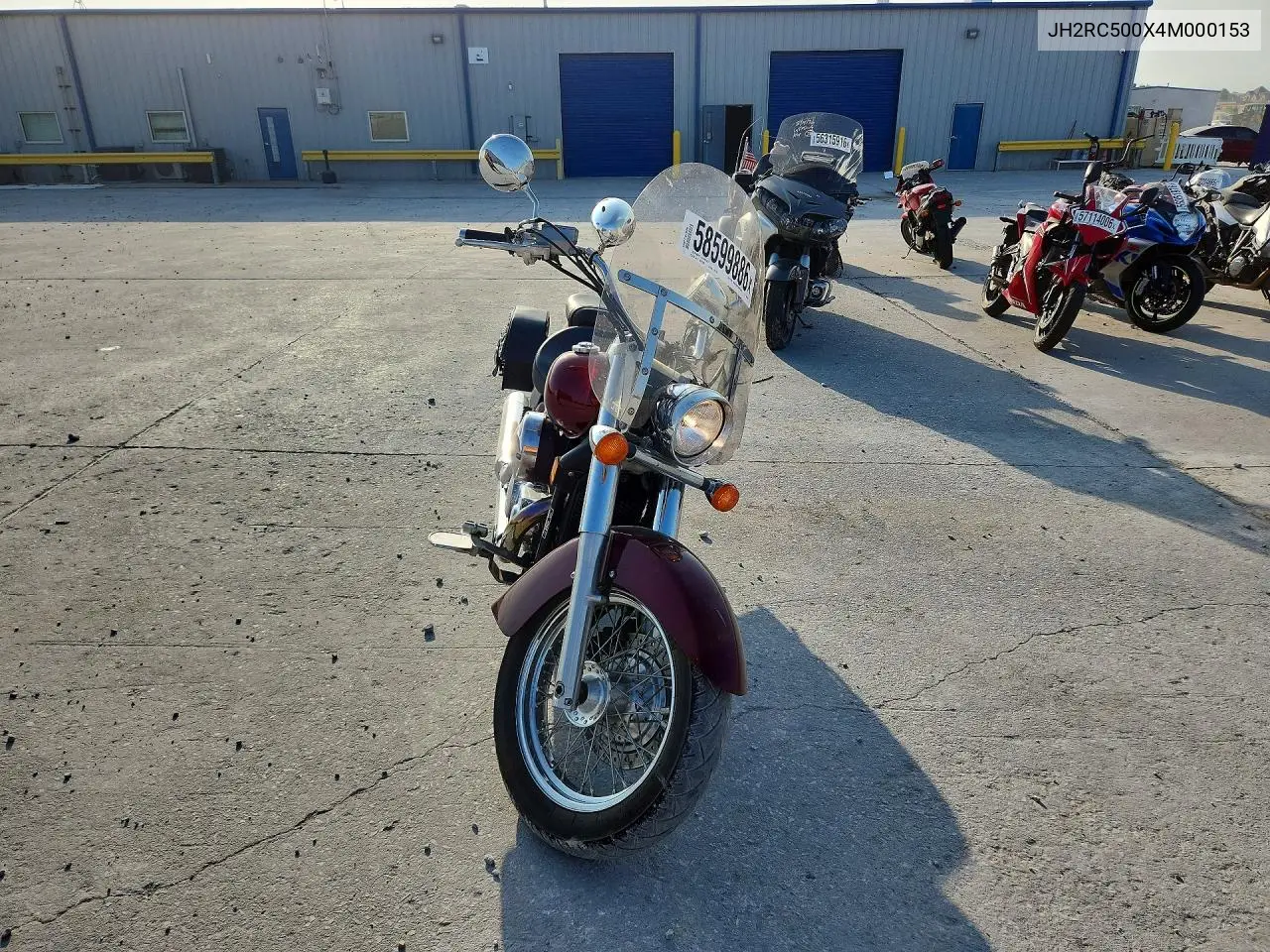 2004 Honda Vt750 C VIN: JH2RC500X4M000153 Lot: 58599886