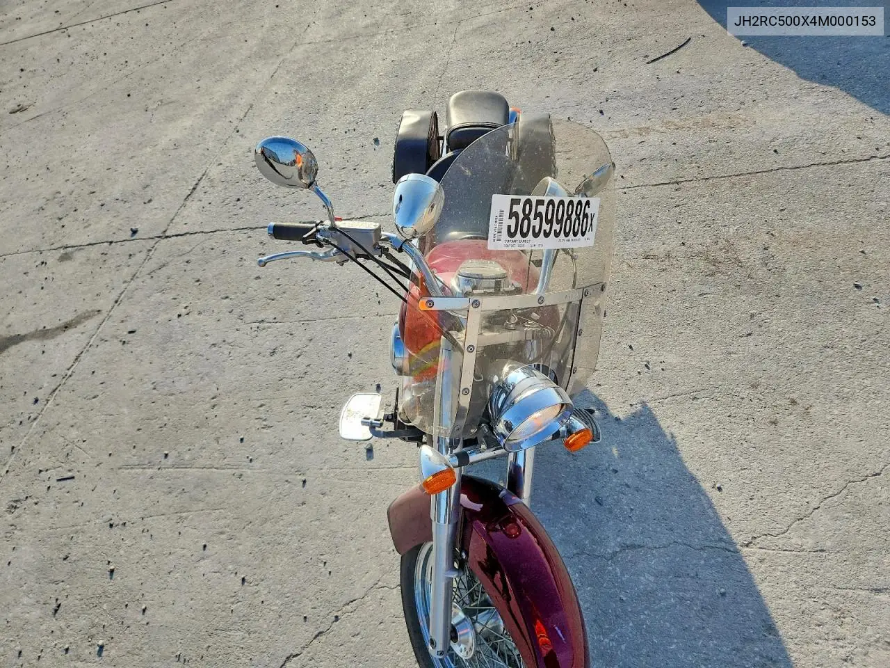 2004 Honda Vt750 C VIN: JH2RC500X4M000153 Lot: 58599886