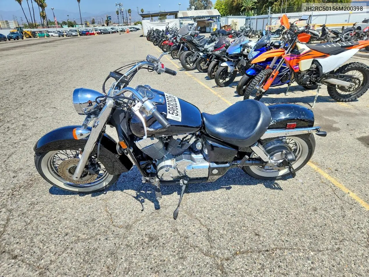 2006 Honda Vt750 C VIN: JH2RC50156M200398 Lot: 59682626