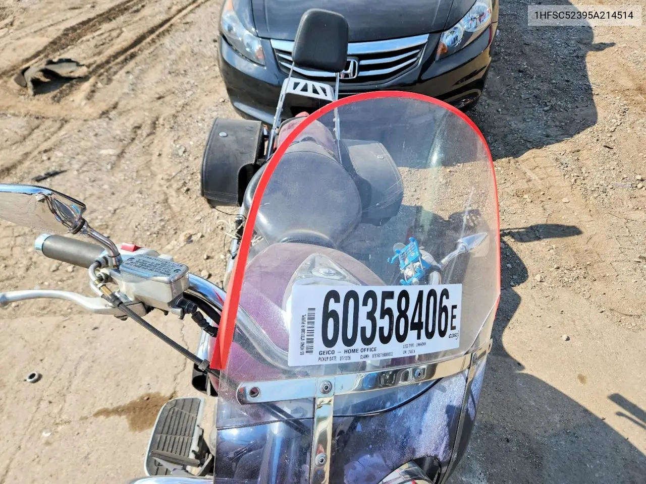 2005 Honda Vtx1300 R VIN: 1HFSC52395A214514 Lot: 60358406