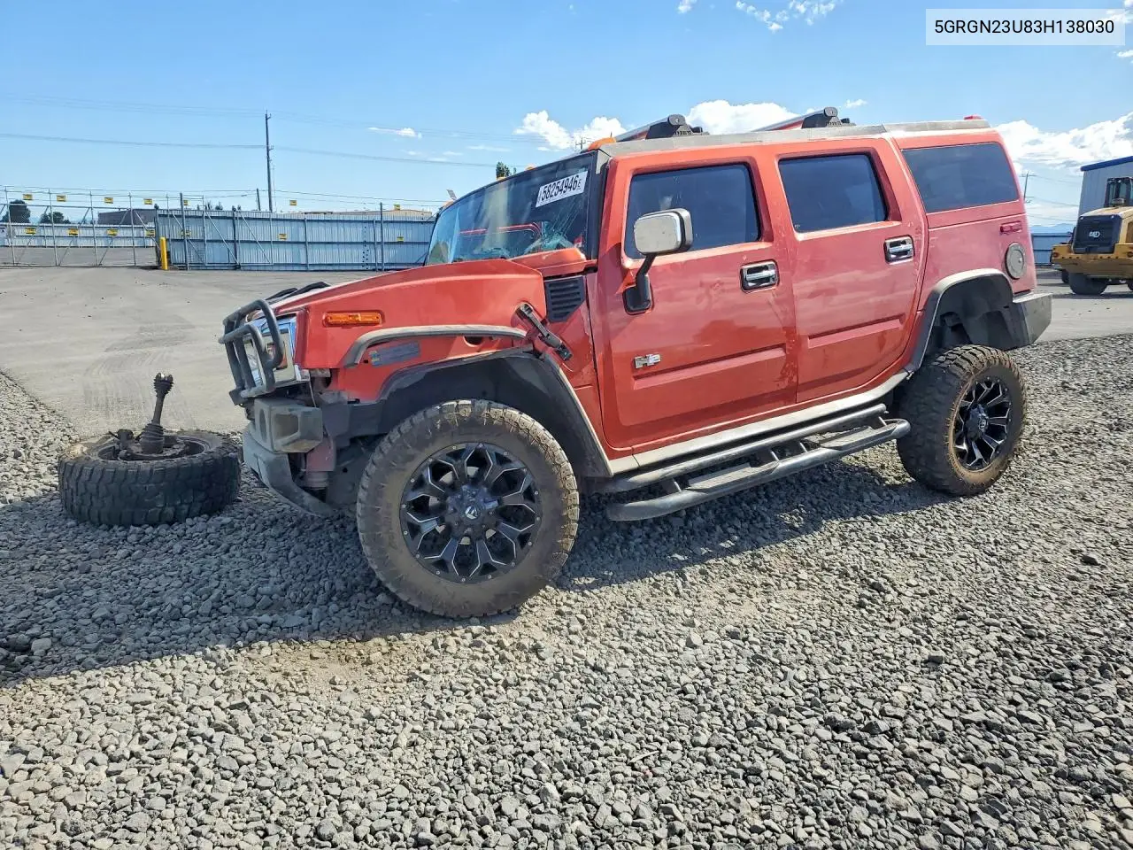 2003 Hummer H2 VIN: 5GRGN23U83H138030 Lot: 58254946