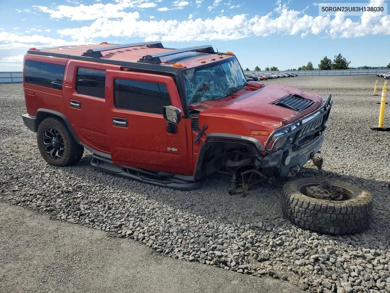 2003 Hummer H2 VIN: 5GRGN23U83H138030 Lot: 58254946