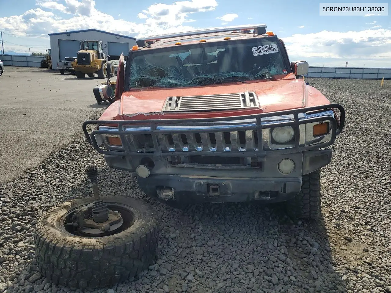 2003 Hummer H2 VIN: 5GRGN23U83H138030 Lot: 58254946