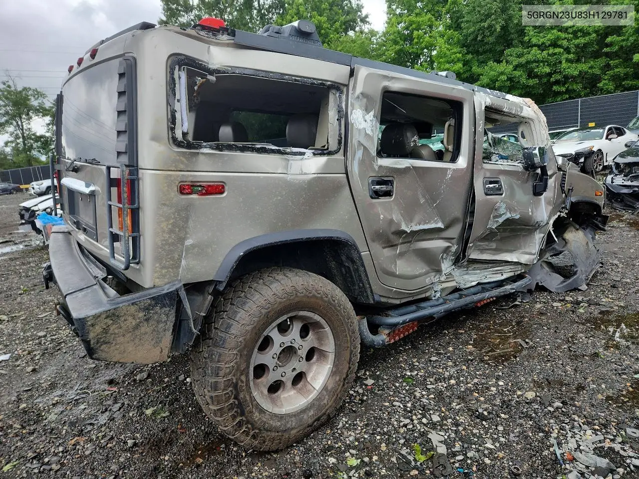 2003 Hummer H2 VIN: 5GRGN23U83H129781 Lot: 58355106