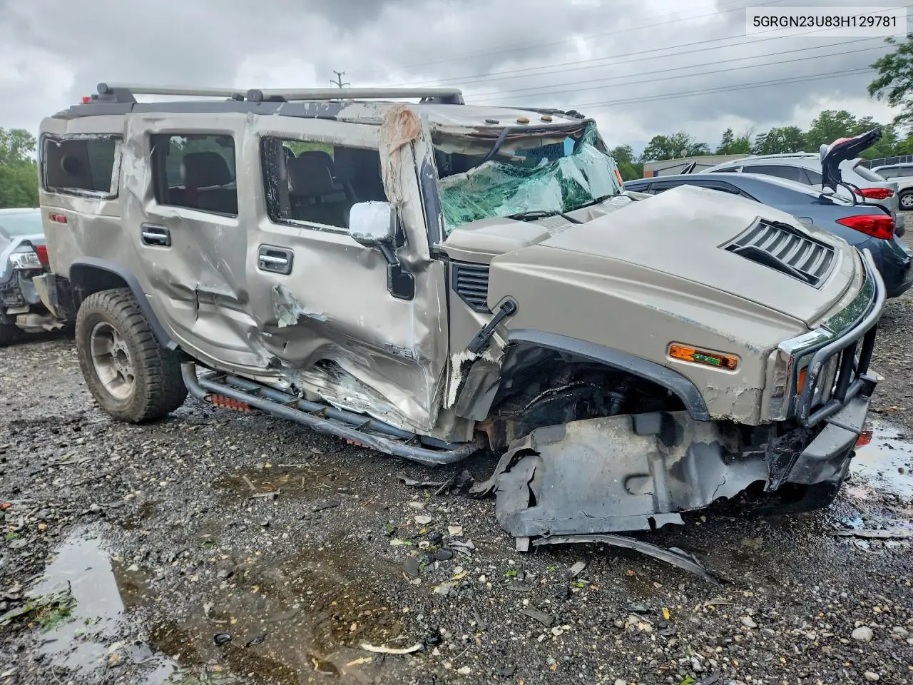 2003 Hummer H2 VIN: 5GRGN23U83H129781 Lot: 58355106