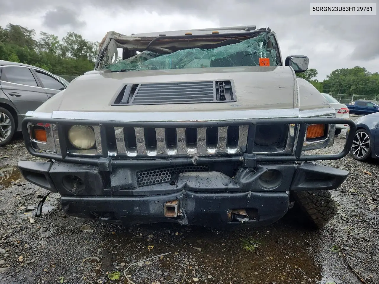 2003 Hummer H2 VIN: 5GRGN23U83H129781 Lot: 58355106