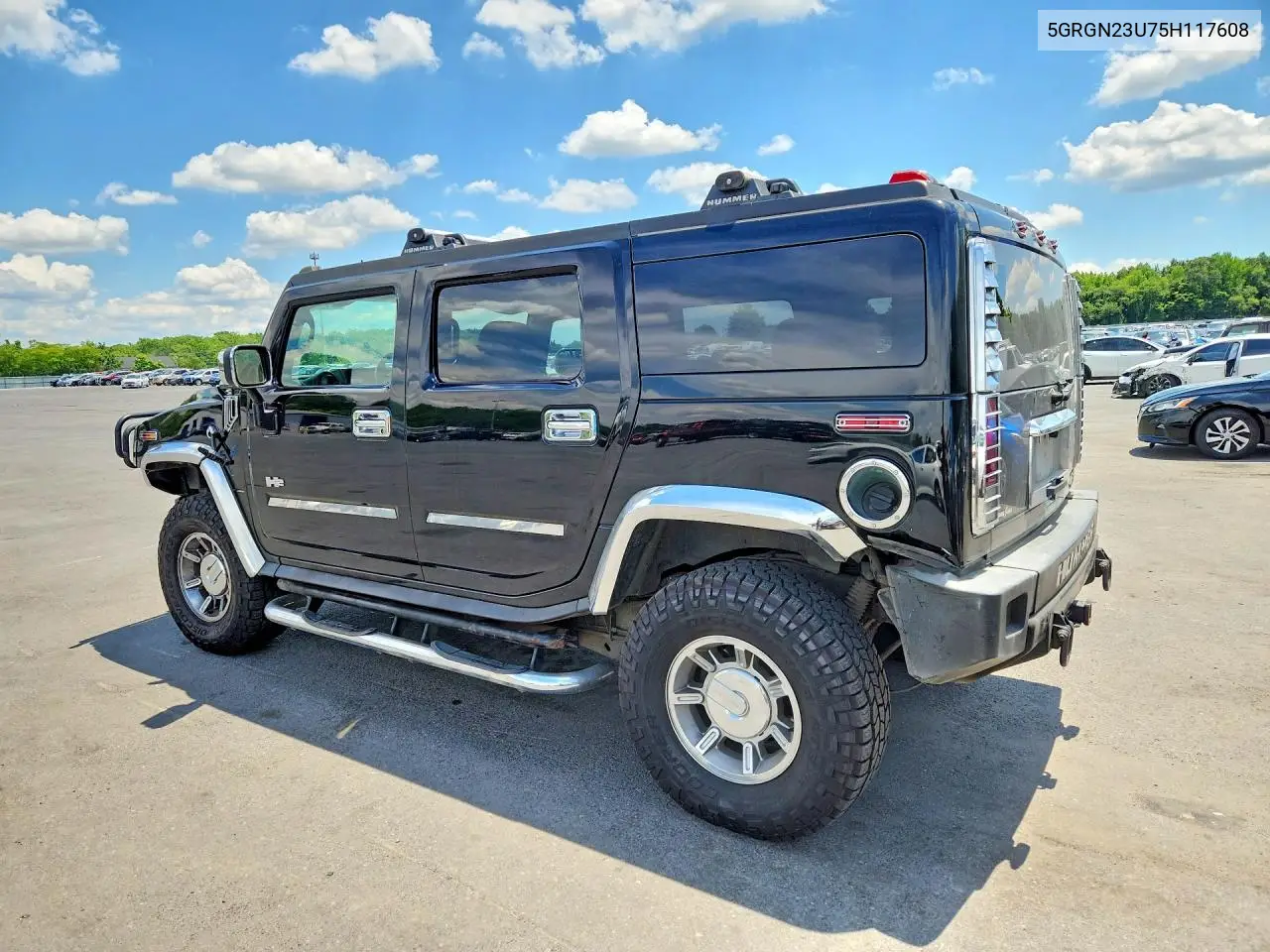 2005 Hummer H2 VIN: 5GRGN23U75H117608 Lot: 57318186