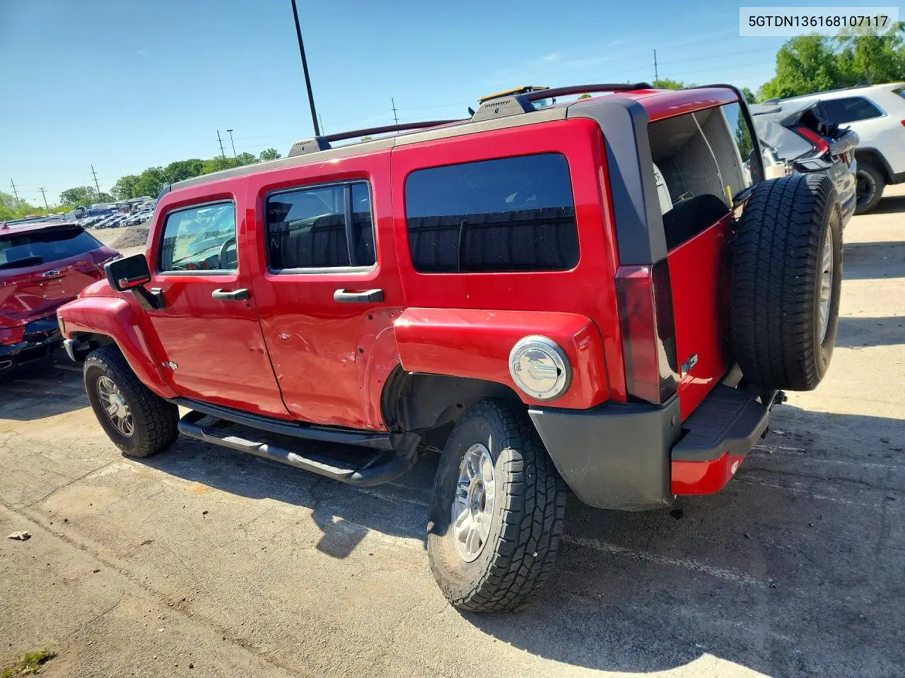 2006 Hummer H3 VIN: 5GTDN136168107117 Lot: 55326386