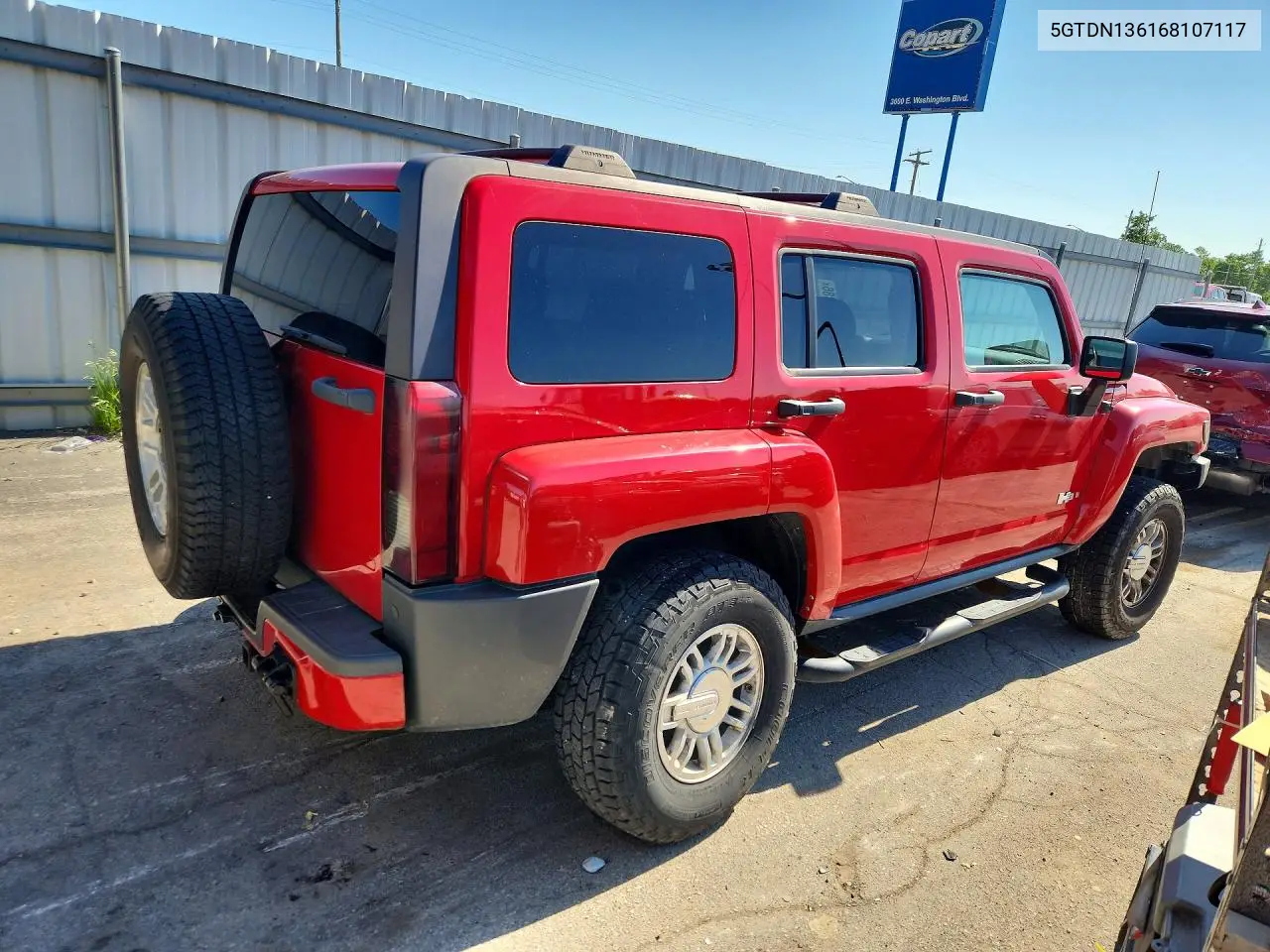 2006 Hummer H3 VIN: 5GTDN136168107117 Lot: 55326386