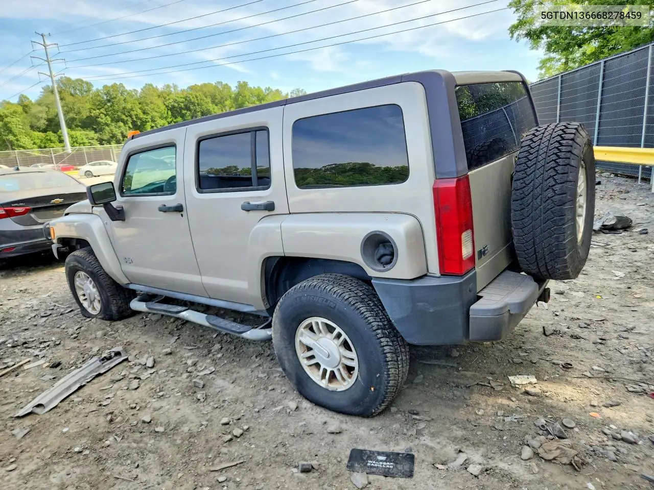 2006 Hummer H3 VIN: 5GTDN136668278459 Lot: 55754586