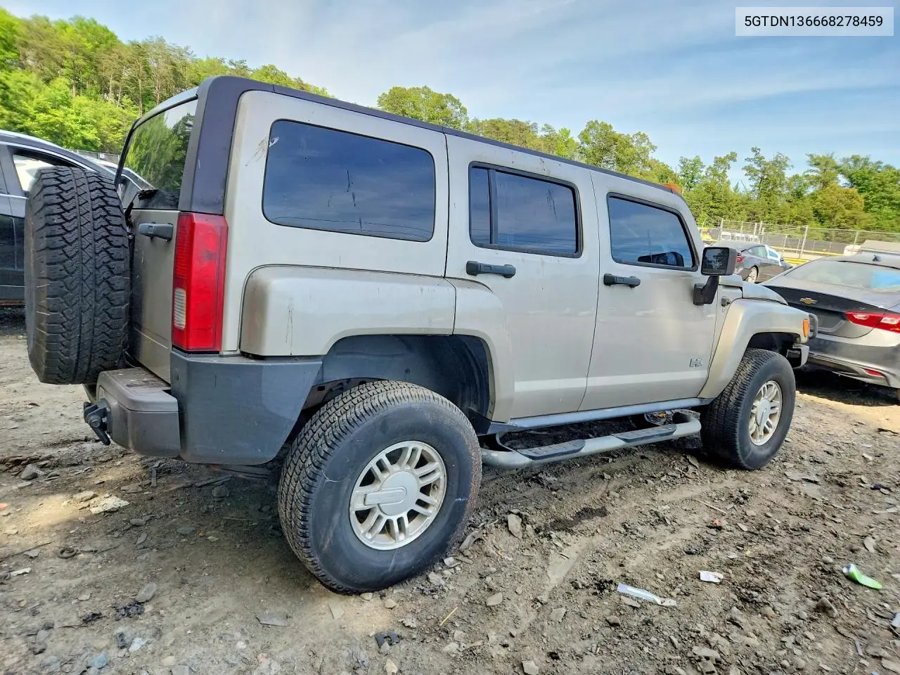 2006 Hummer H3 VIN: 5GTDN136668278459 Lot: 55754586