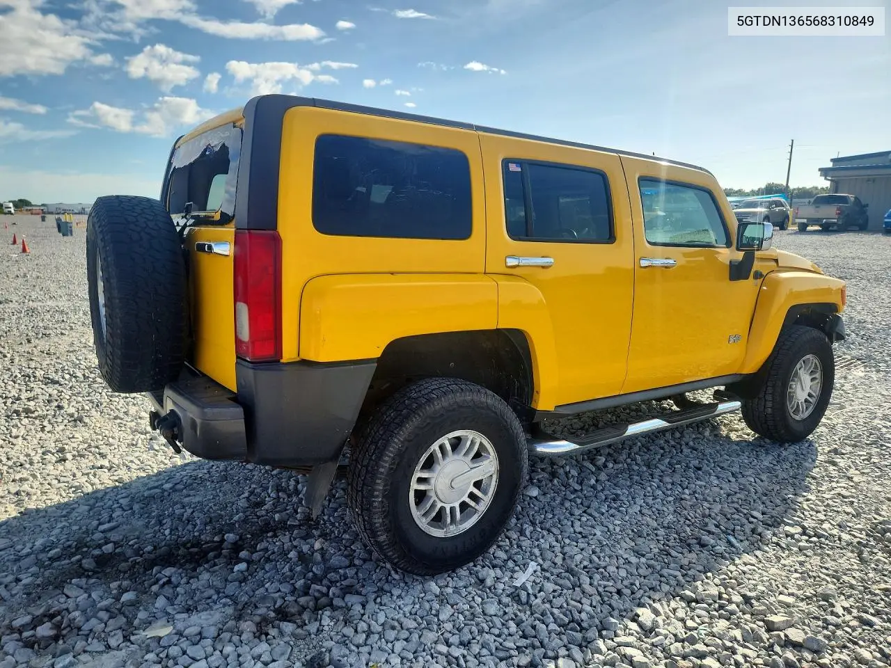 2006 Hummer H3 VIN: 5GTDN136568310849 Lot: 56598046