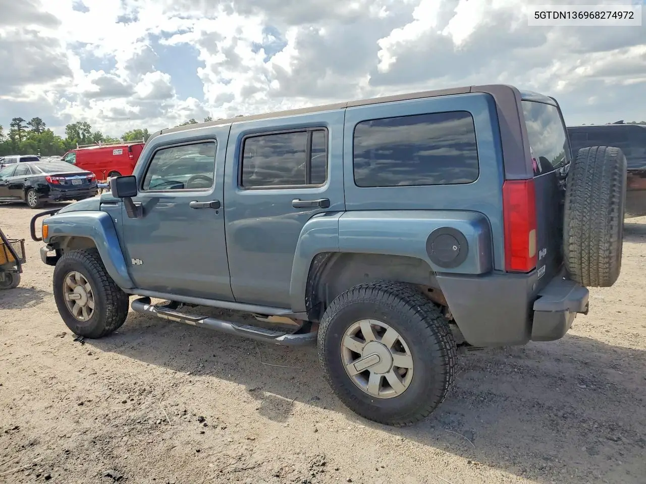 2006 Hummer H3 VIN: 5GTDN136968274972 Lot: 57034396