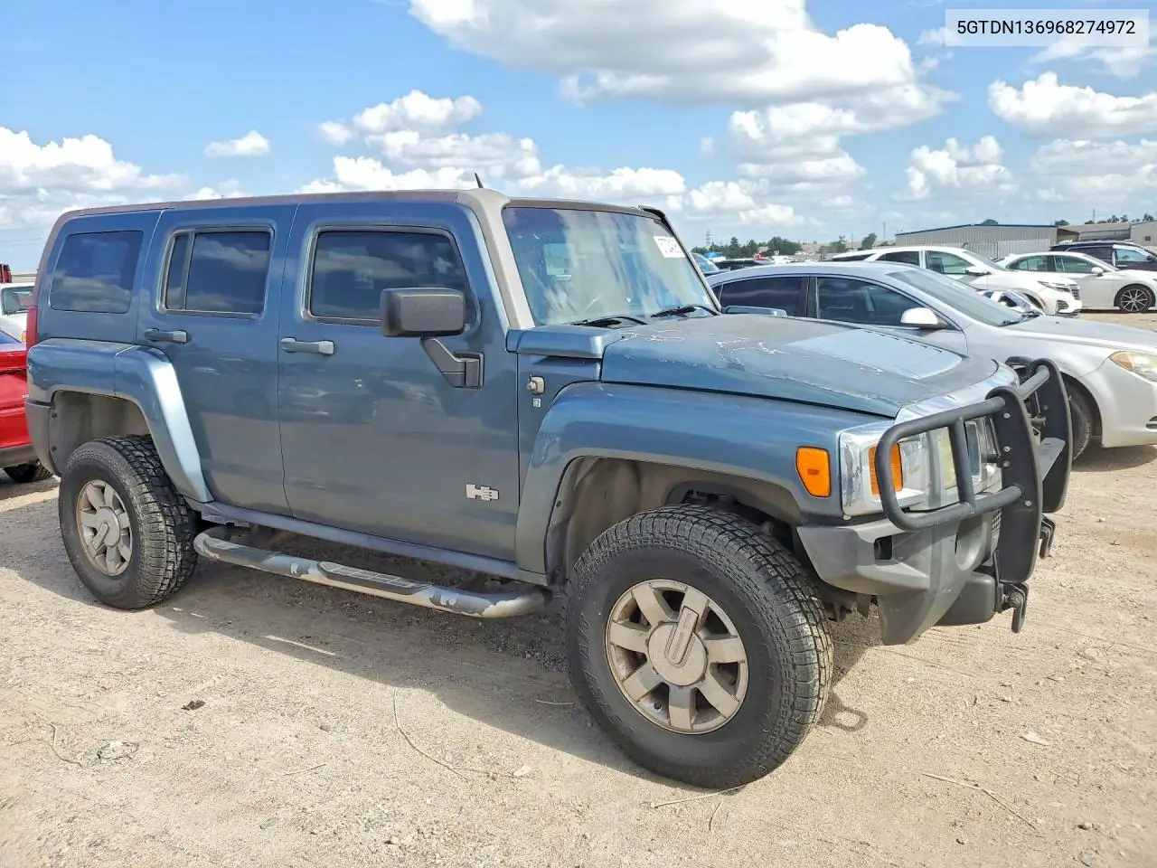 2006 Hummer H3 VIN: 5GTDN136968274972 Lot: 57034396