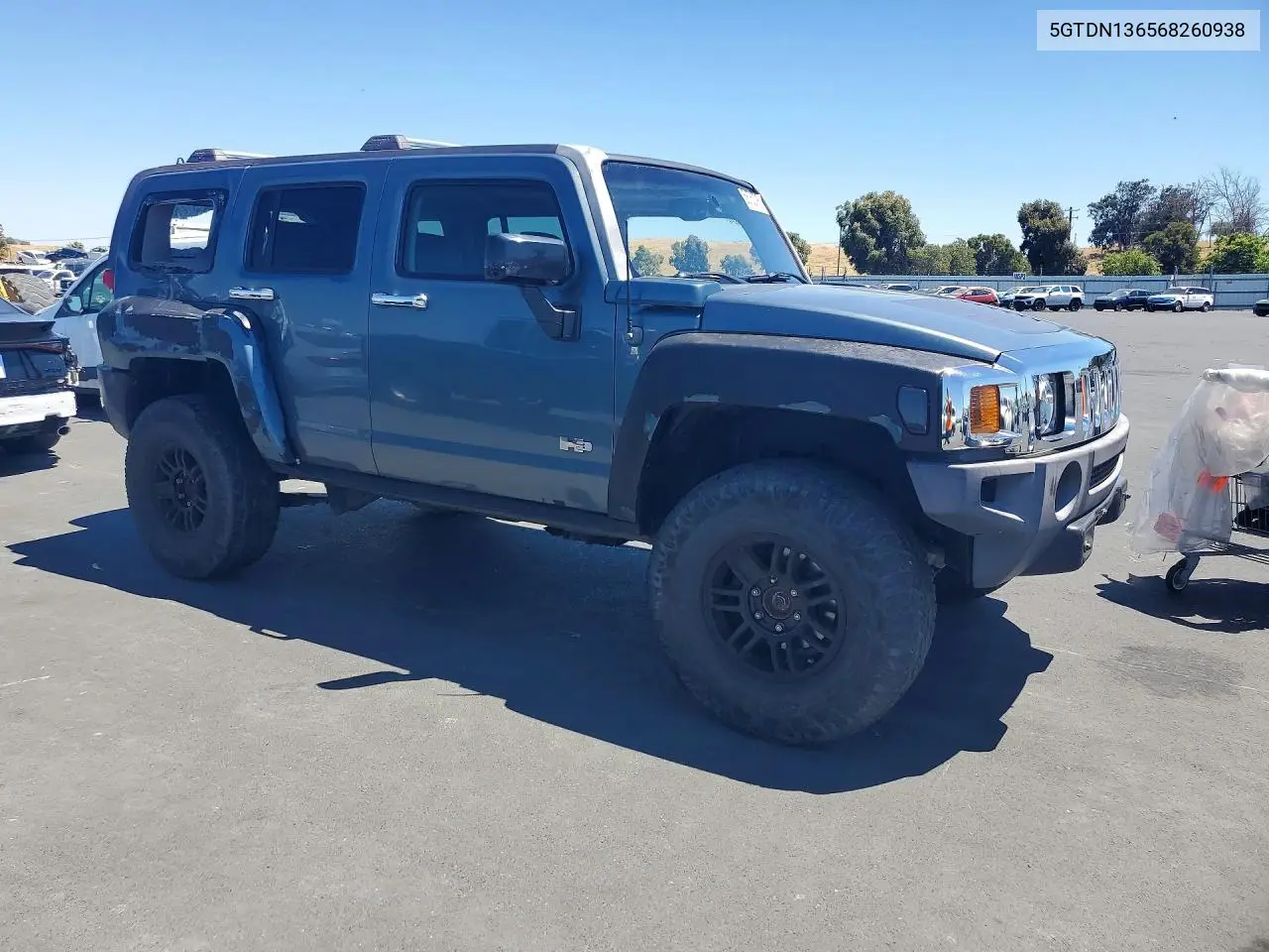 2006 Hummer H3 VIN: 5GTDN136568260938 Lot: 58762786