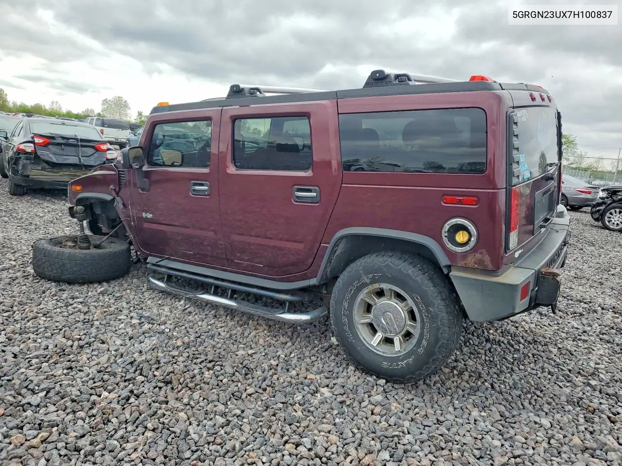 2007 Hummer H2 VIN: 5GRGN23UX7H100837 Lot: 51614496