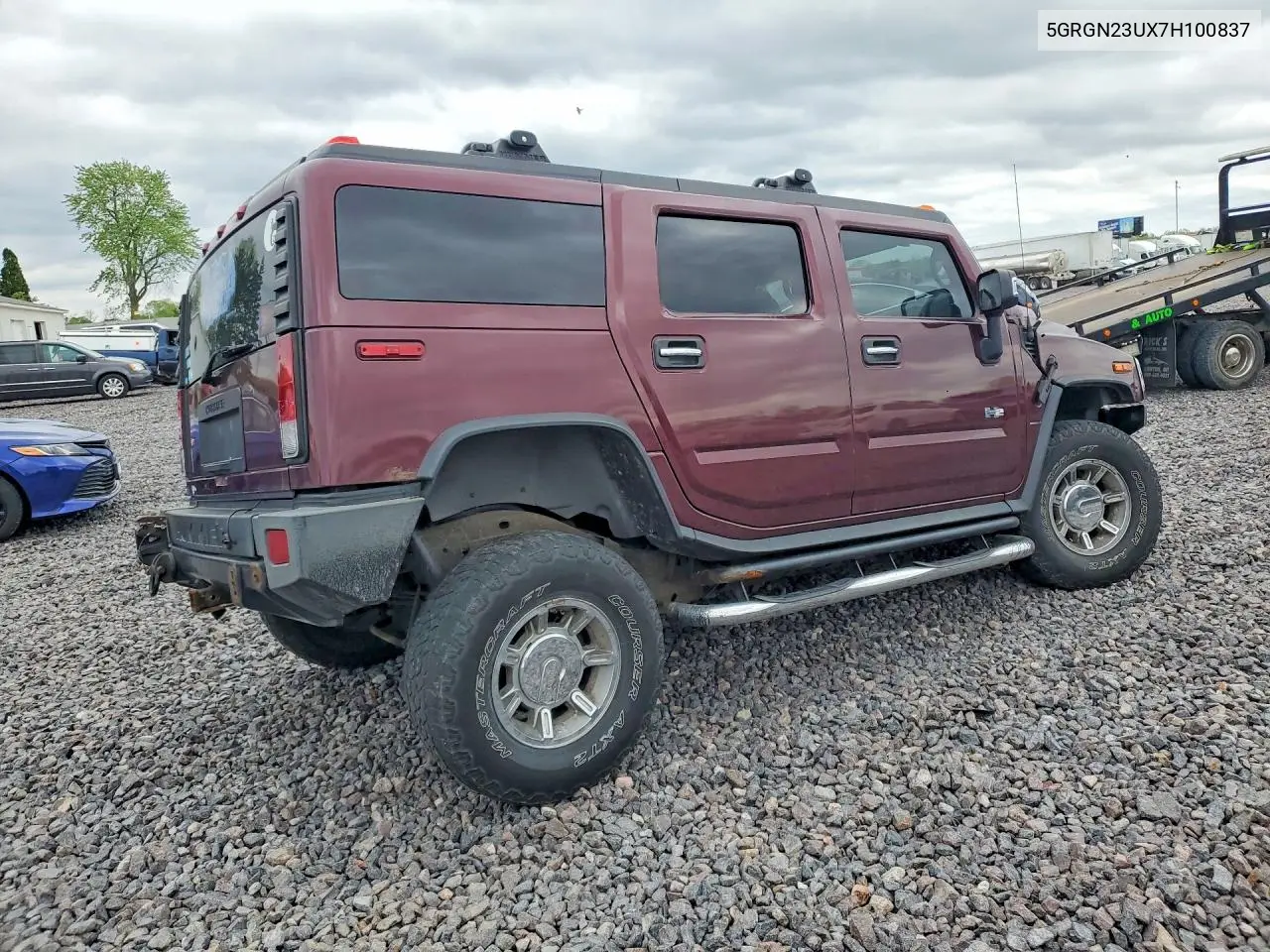 2007 Hummer H2 VIN: 5GRGN23UX7H100837 Lot: 51614496