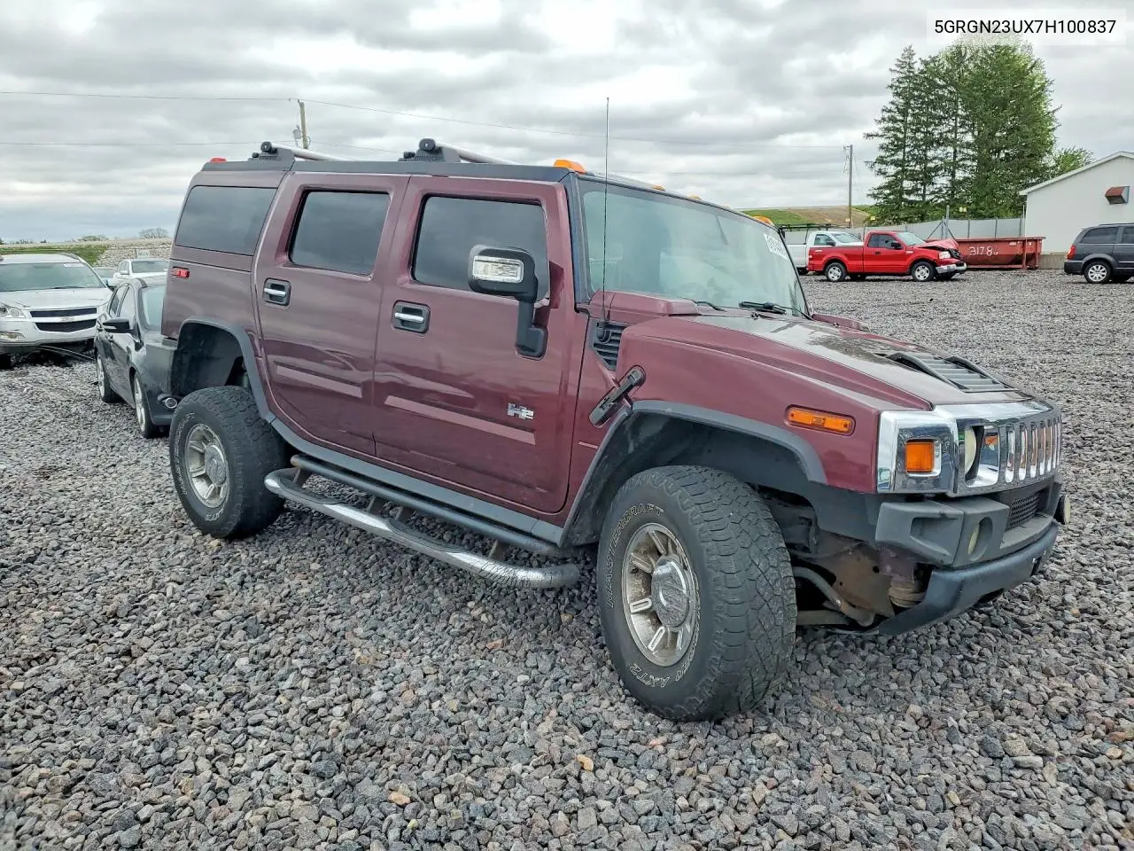 2007 Hummer H2 VIN: 5GRGN23UX7H100837 Lot: 51614496