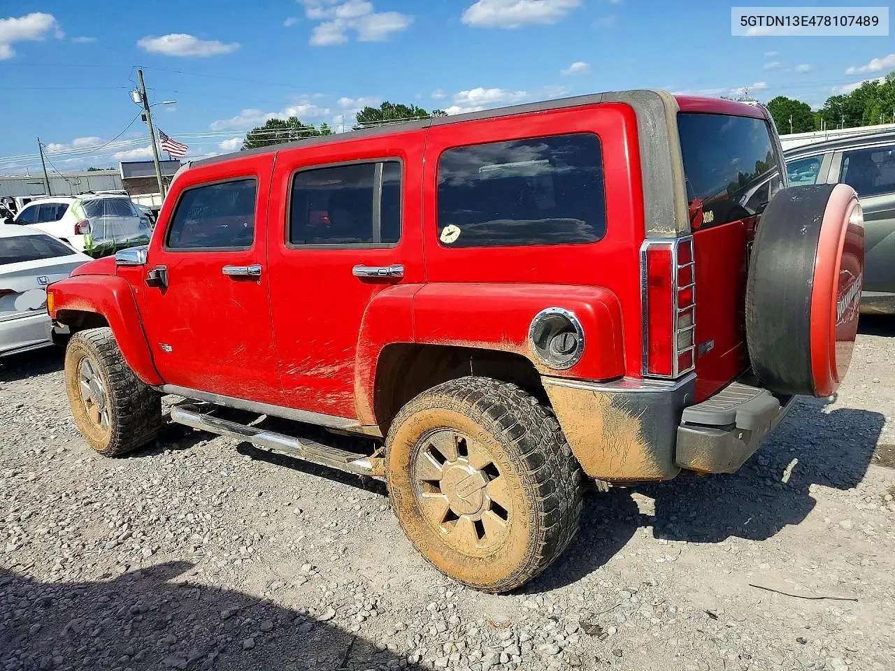 2007 Hummer H3 VIN: 5GTDN13E478107489 Lot: 52362976