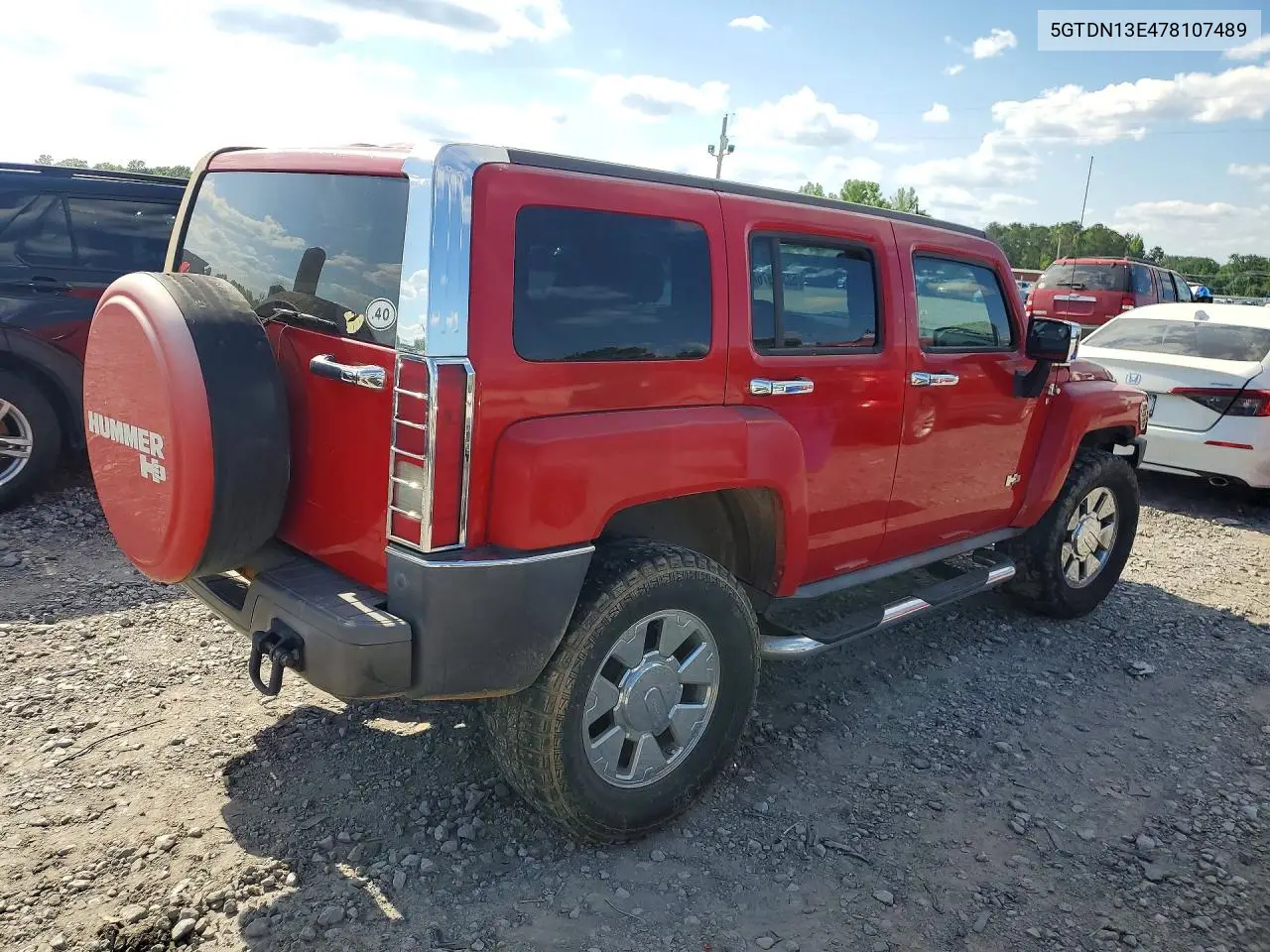 2007 Hummer H3 VIN: 5GTDN13E478107489 Lot: 52362976