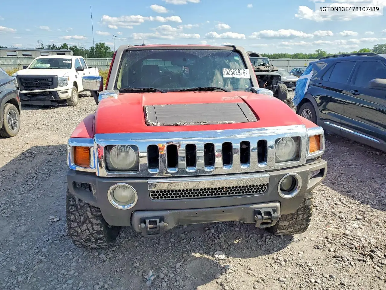 2007 Hummer H3 VIN: 5GTDN13E478107489 Lot: 52362976
