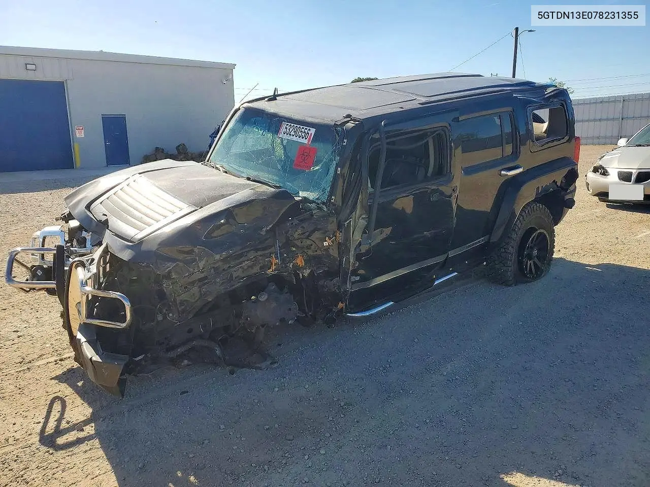 2007 Hummer H3 VIN: 5GTDN13E078231355 Lot: 53290556