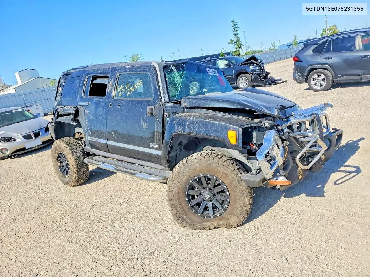 2007 Hummer H3 VIN: 5GTDN13E078231355 Lot: 53290556