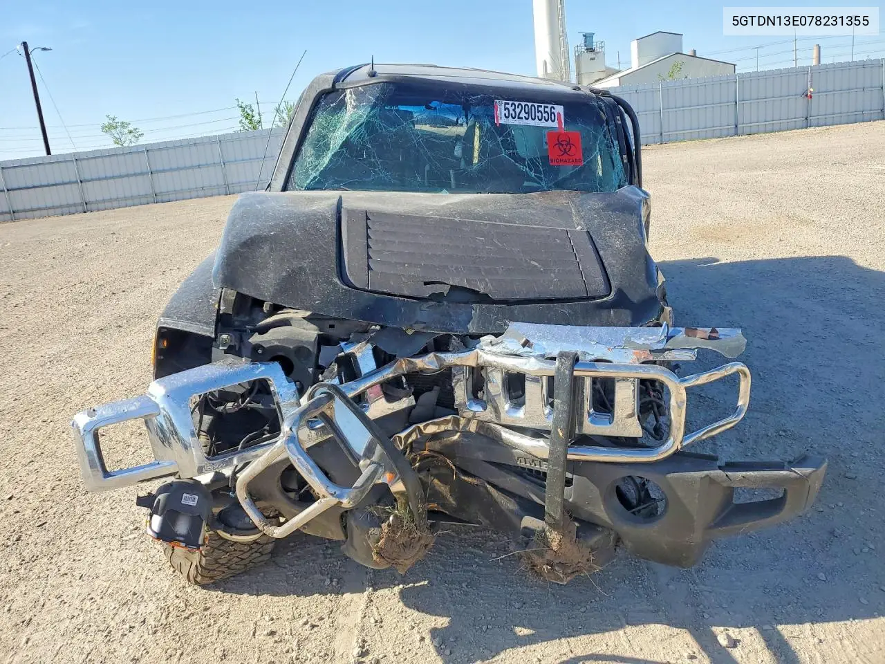 2007 Hummer H3 VIN: 5GTDN13E078231355 Lot: 53290556