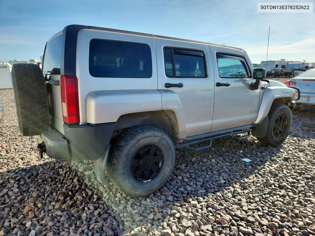 2007 Hummer H3 VIN: 5GTDN13E378252622 Lot: 55330146