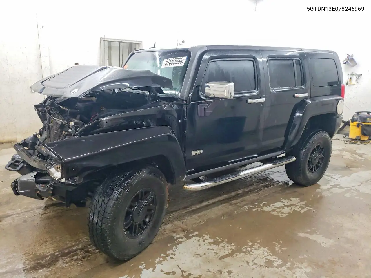 2007 Hummer H3 VIN: 5GTDN13E078246969 Lot: 57693066