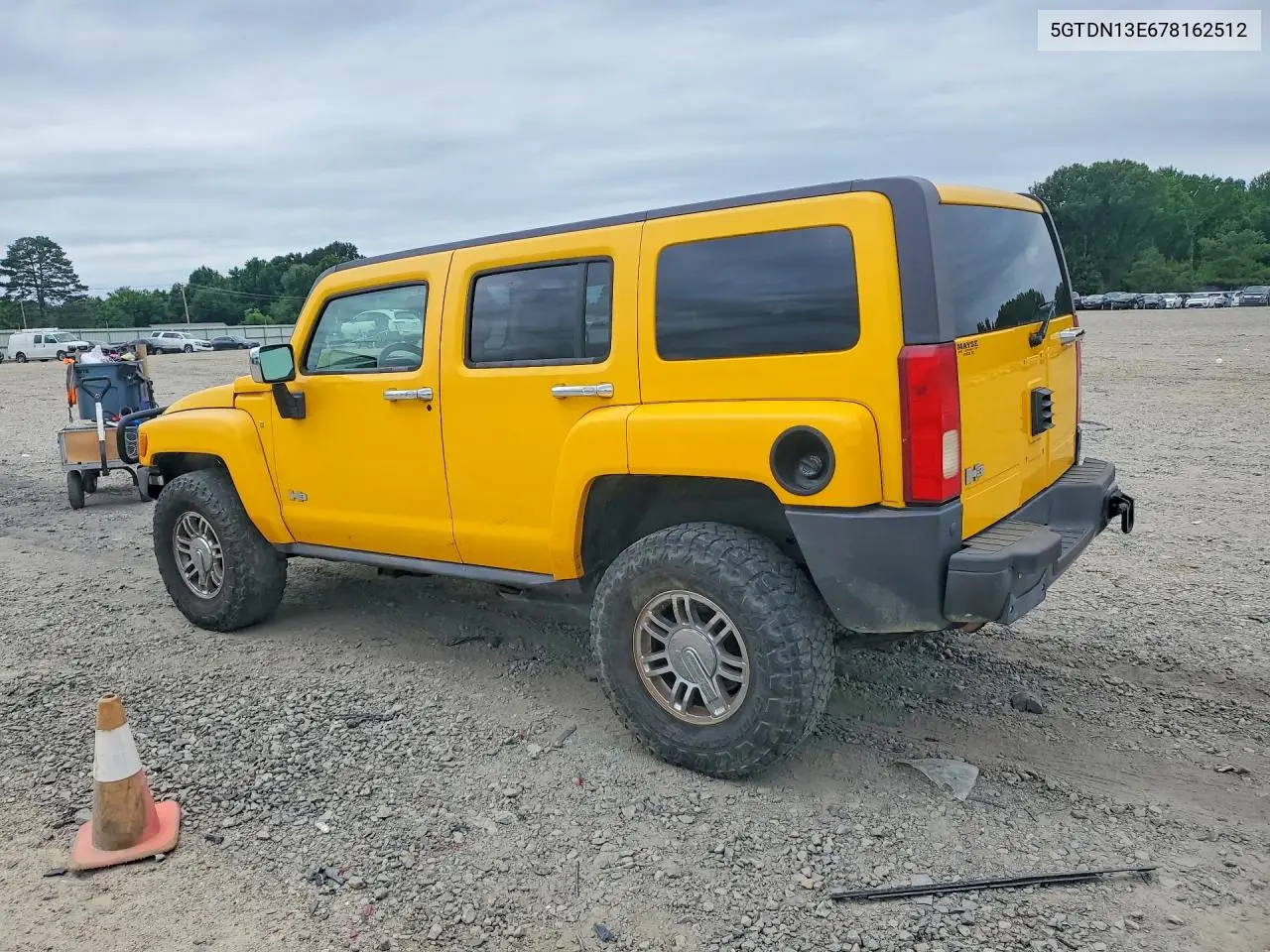 2007 Hummer H3 VIN: 5GTDN13E678162512 Lot: 58384206