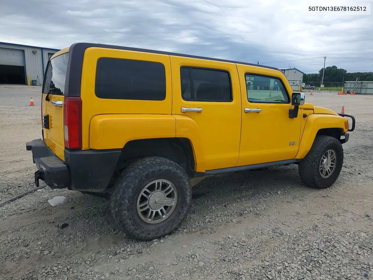 2007 Hummer H3 VIN: 5GTDN13E678162512 Lot: 58384206