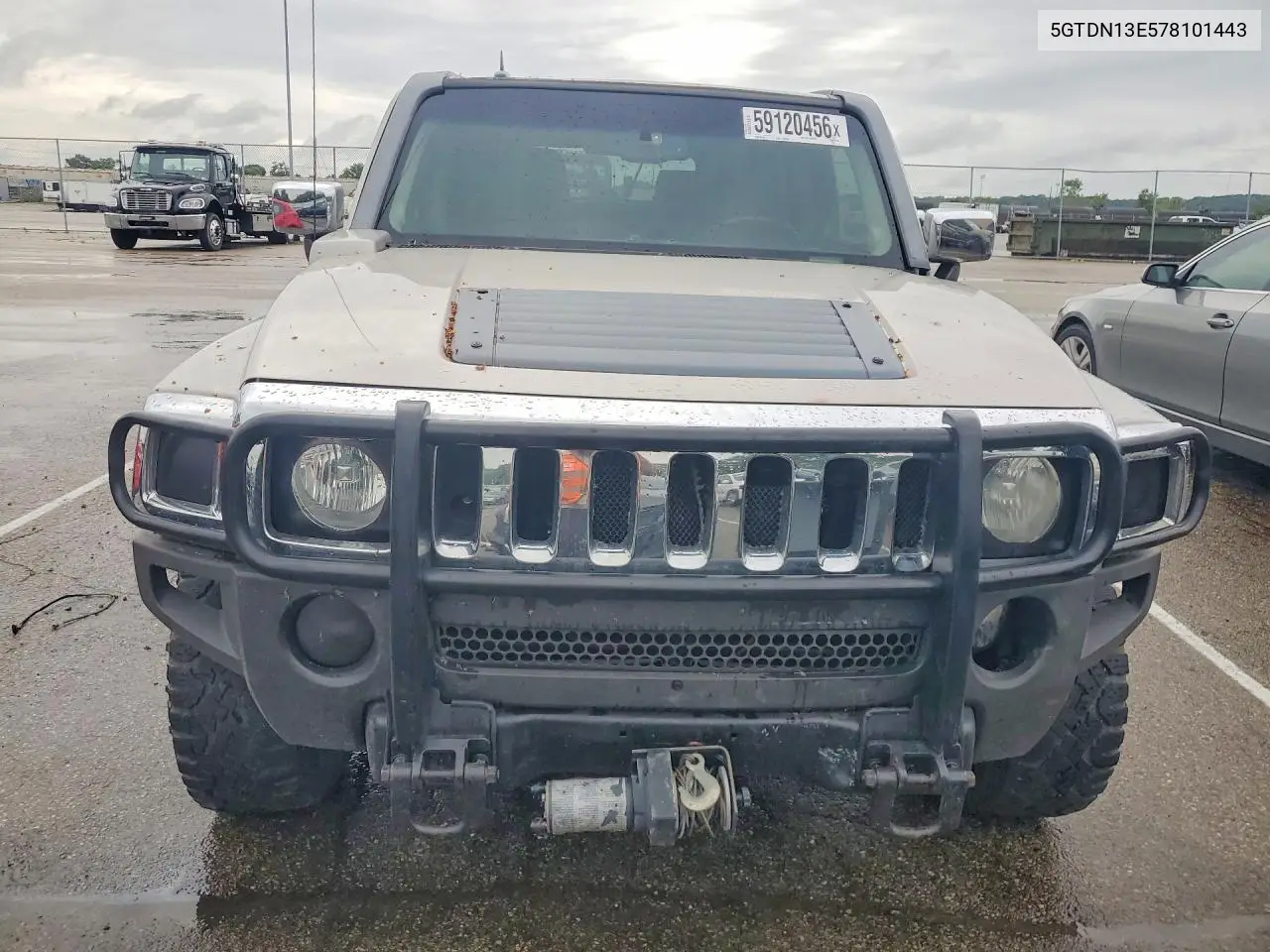 2007 Hummer H3 VIN: 5GTDN13E578101443 Lot: 59120456