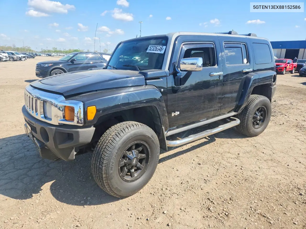 2008 Hummer H3 VIN: 5GTEN13EX88152586 Lot: 52326646