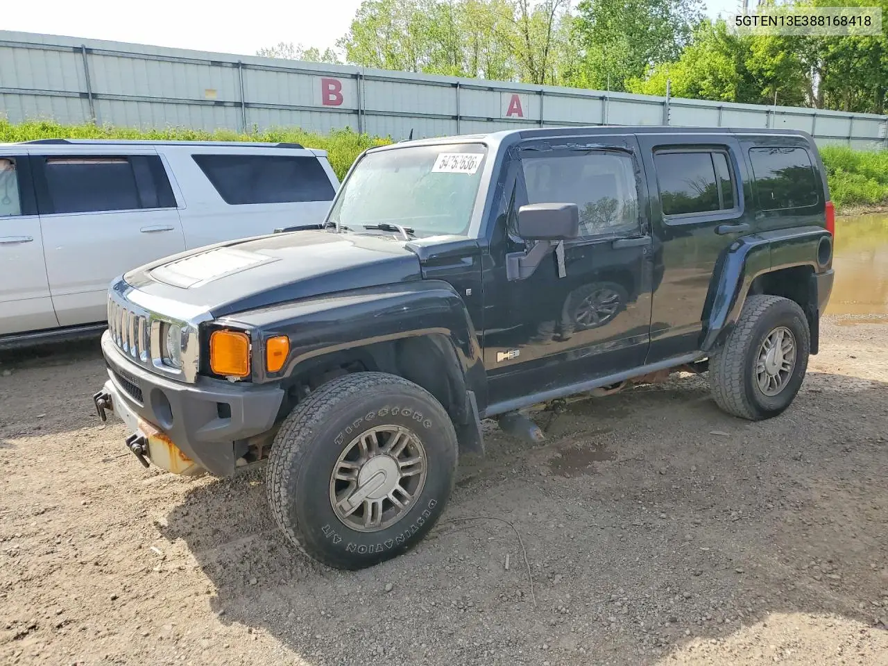 2008 Hummer H3 VIN: 5GTEN13E388168418 Lot: 54750636