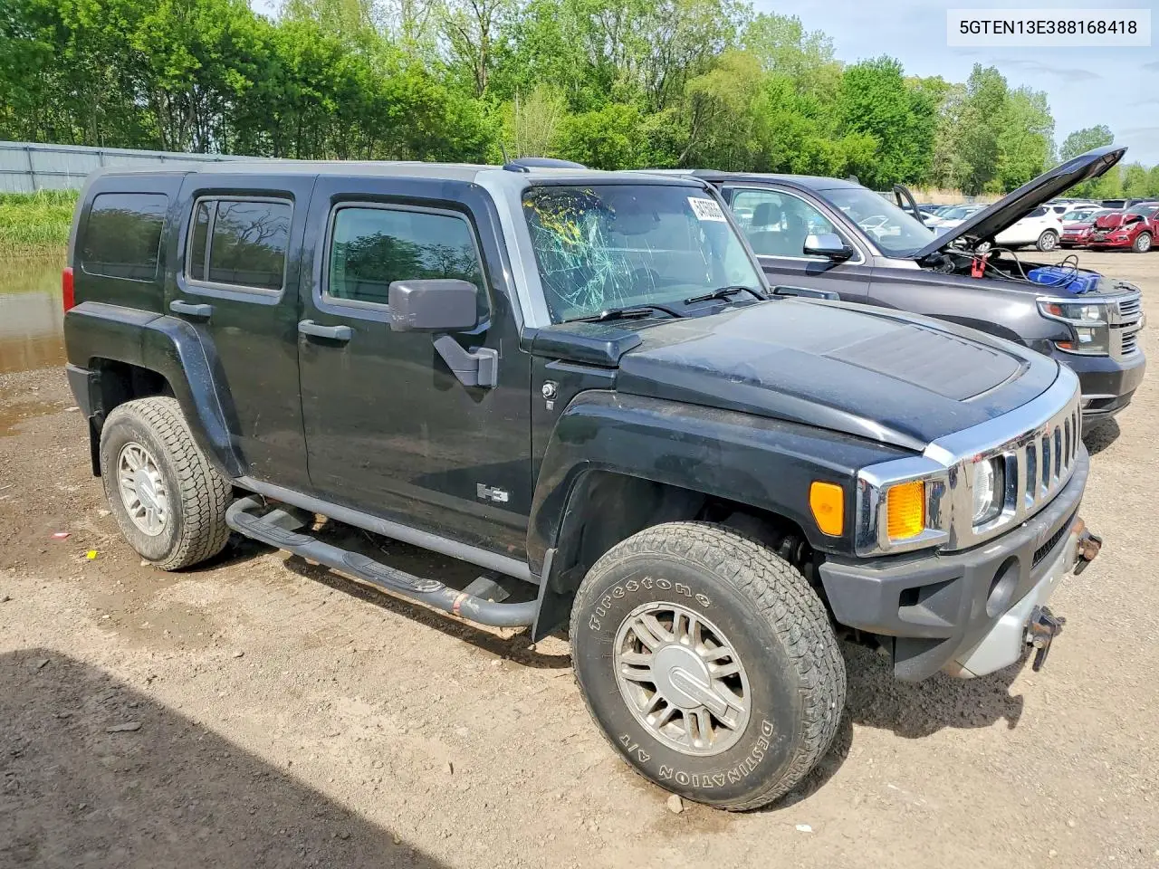 2008 Hummer H3 VIN: 5GTEN13E388168418 Lot: 54750636