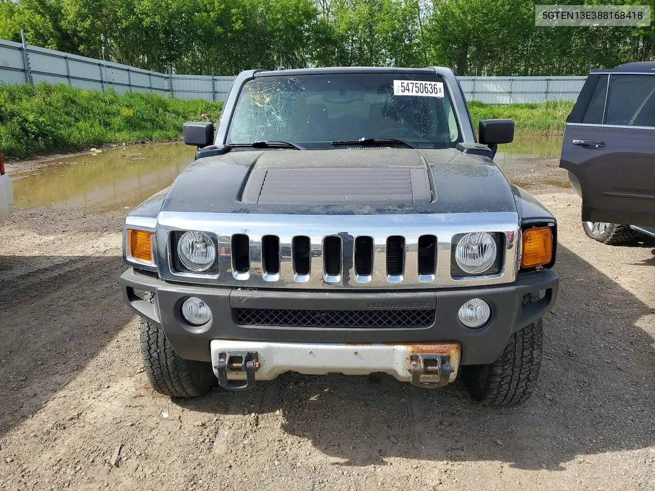 2008 Hummer H3 VIN: 5GTEN13E388168418 Lot: 54750636